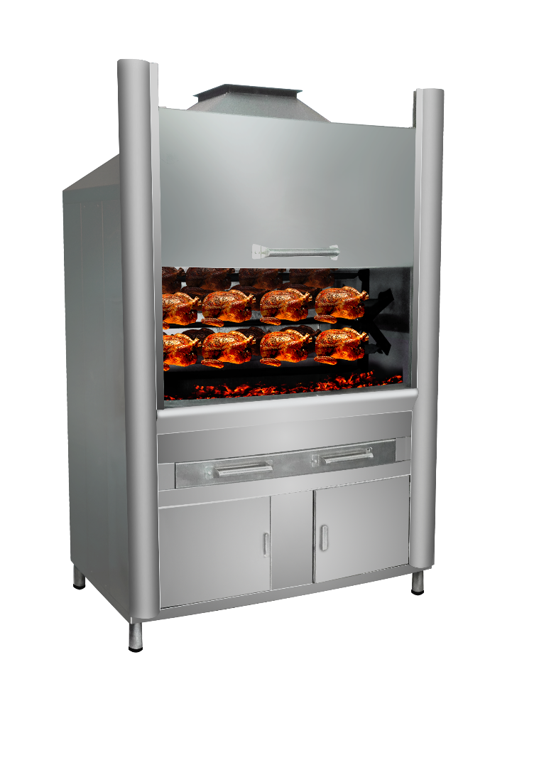 Horno pollero 24 pollos ecologico comb/carbon