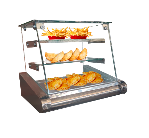 Vitrina calefactor de empanadas 60