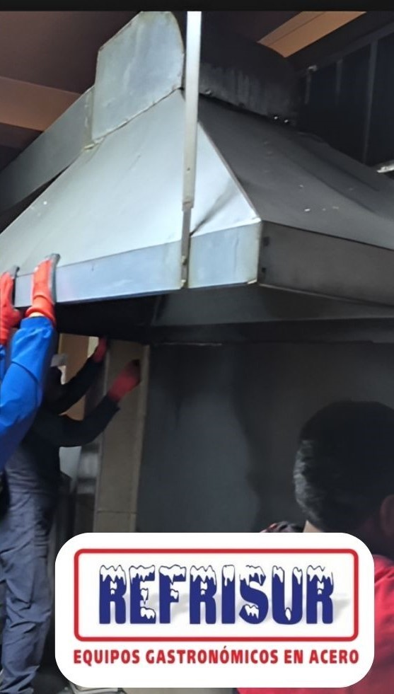 Campana inox Rectangular, con fitros antigrasa